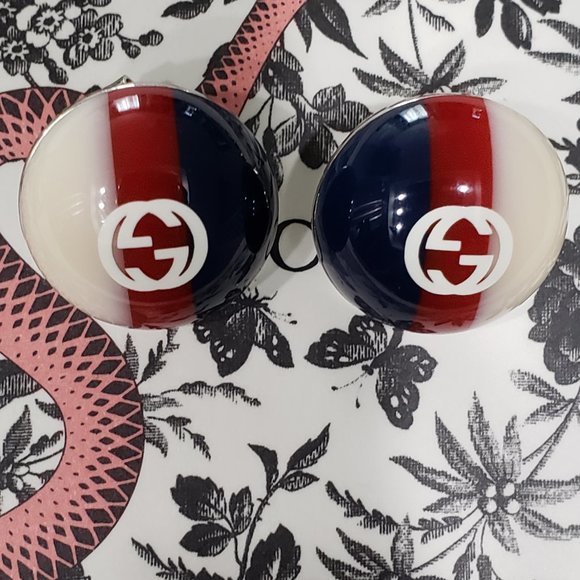 Authentic Gucci Logo Studs - Picture 3 of 8